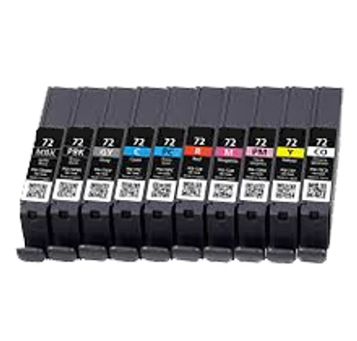 Canon PGI-72 Ink / Inkjet Cartridge Set Magenta Yellow Photo Cyan Photo Magenta Gray Red Chroma Optimizer Matte Black Photo Black Cyan