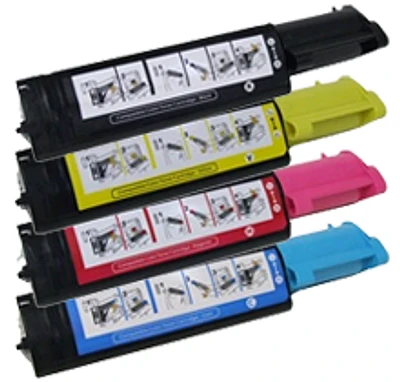 DELL 3010 Laser Toner Cartridge Set Black Cyan Yellow Magenta