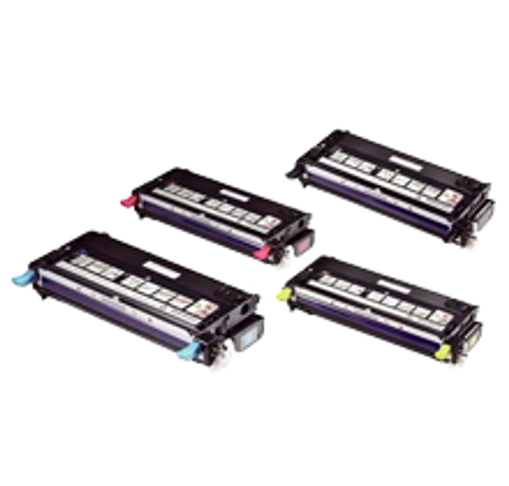 DELL 3130CN Laser Toner Cartridges Set Black Cyan Yellow Magenta High Yield