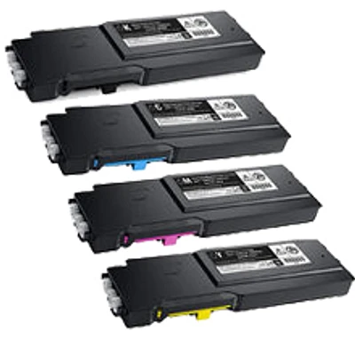 Dell S3840 / S3845 Extra High Yield Laser Toner Cartridge Set Black Cyan Magenta Yellow