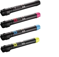 DELL 7130 / 7130CDN Laser Toner Cartridge Set Black Cyan Yellow Magenta