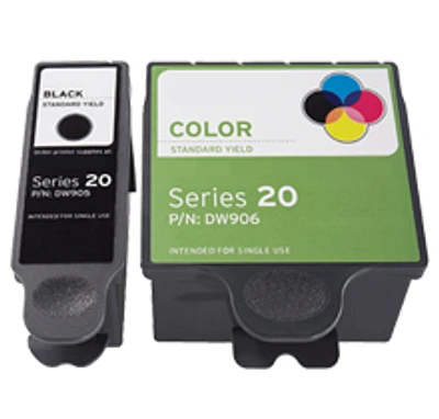 DELL DW905 / DW906 Ink / Inkjet Cartridge Combo Pack Black Tri-Color