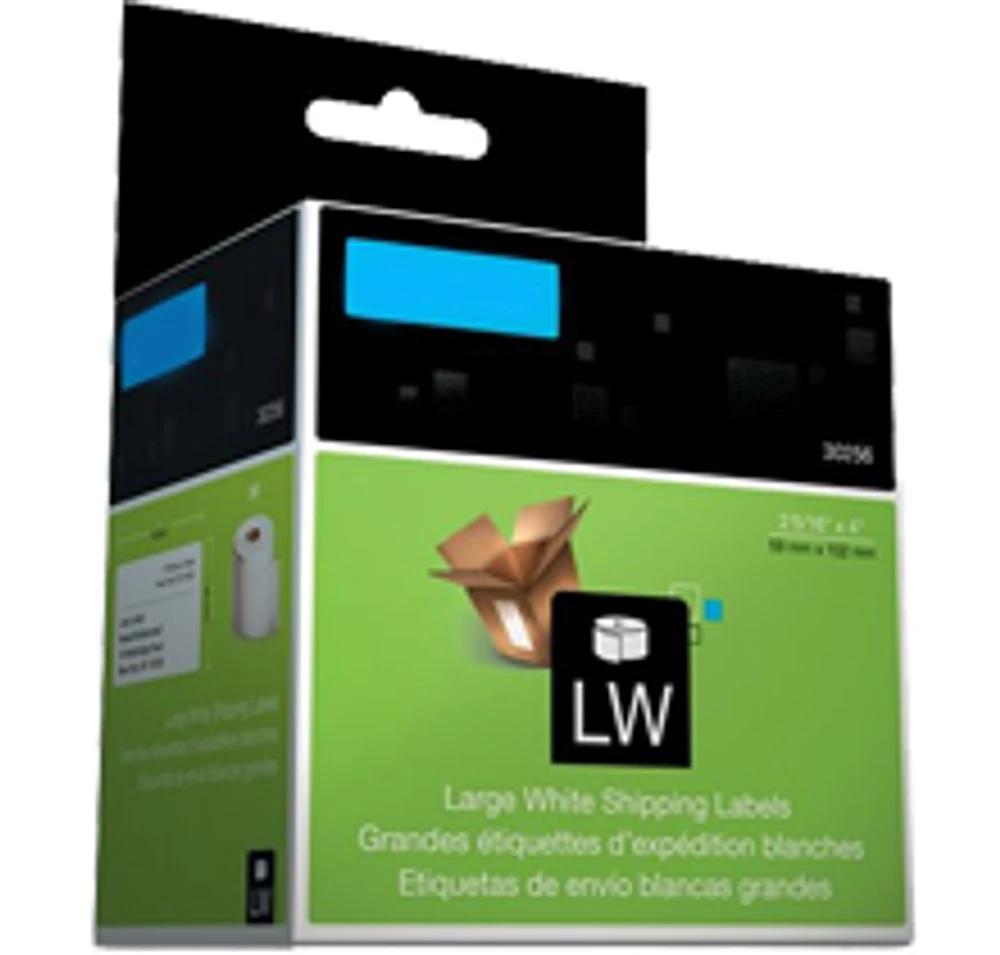 DYMO LabelWriter 30254 Label Printer Labels, 1.13"W, Black On Clear