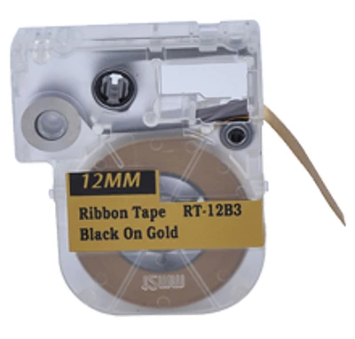 Epson LC-4KBK5 Ribbon Tape Black on Gold 12MM / 1.5" - 5M / 16FT