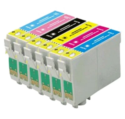 Epson T078 Ink / Inkjet Cartridge Set Black Cyan Yellow Magenta Light Cyan Light Magenta