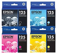 Epson T125 Ink / Inkjet Cartridge Set Black Cyan Magenta Yellow