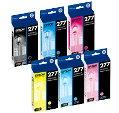 Epson T277 Ink / Inkjet Cartridge Set Black Cyan Magenta Yellow Light Cyan Light Magenta