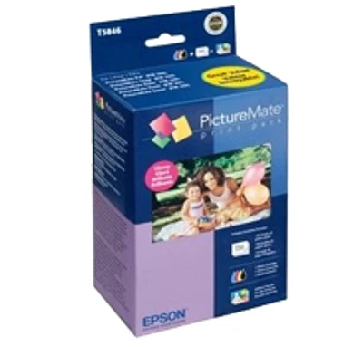 Epson T5846 Ink / Inkjet Cartridge Plus PHOTO PAPER Set Black Cyan Yellow Magenta