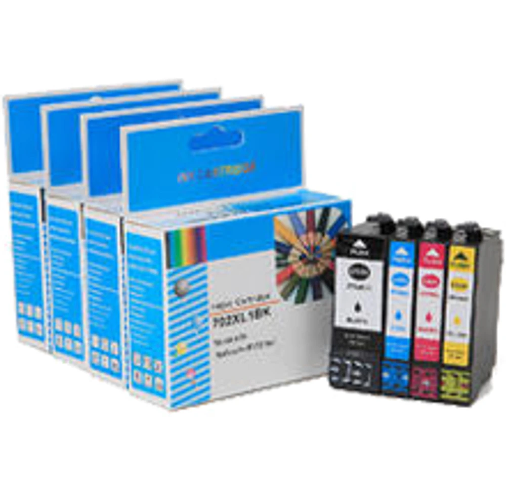 Epson T702XL High Yield INK/INKJET Cartridge Set Black Cyan Magenta Yellow