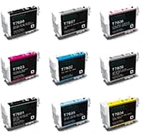 Epson T760 Ink / Inkjet Cartridge Set Photo Black Light Black Light Light Black Matte Black Cyan Magenta Yellow Light Cyan Light Magenta