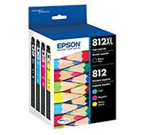 Epson T812XL-BCS Ink / Inkjet Cartridge Combo High Yield Black + Standard Yield Cyan Magenta Yellow