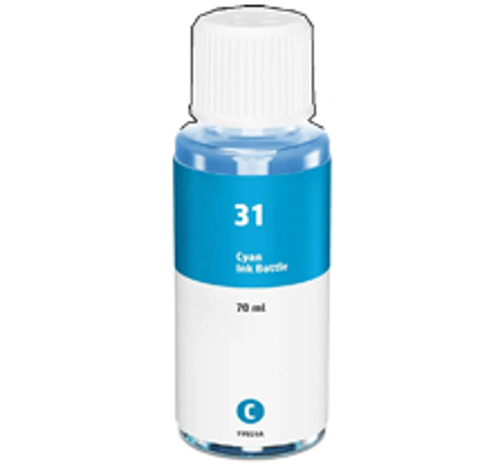 HP 1VU26AN (HP 31) Cyan Ink / Inkjet Bottle