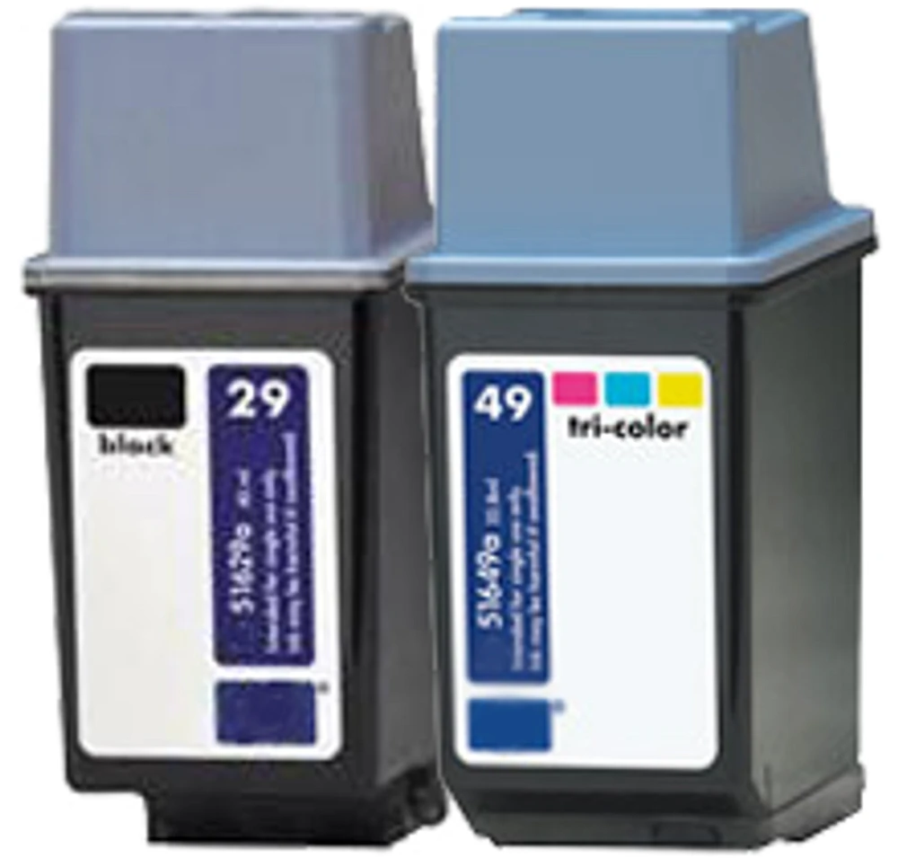 HP 51629A / 51649A (29A / 49A) Ink / Inkjet Cartridge Combo Pack Black Tri-Color