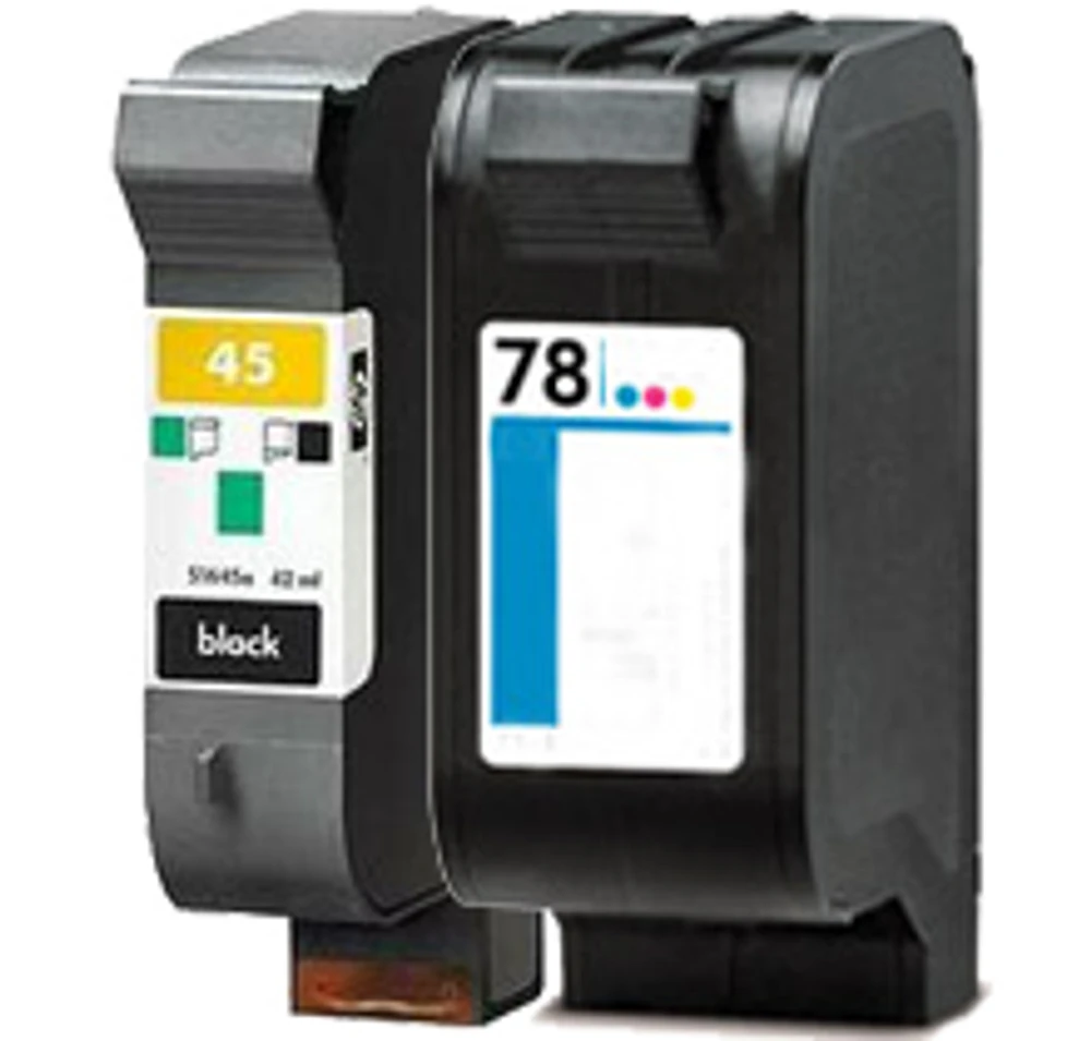 HP 51645A / C6578A (45A / 78A) Ink / Inkjet Cartridge Combo Pack Black Tri-Color