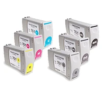 HP 761 High Yield Ink / Inkjet Cartridge Set Matte Black Cyan Magenta Yellow Gray Dark Gray