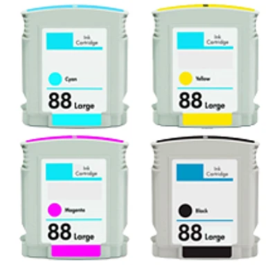 HP 88XL Ink / Inkjet Cartridge Set Black Cyan Yellow Magenta High Yield