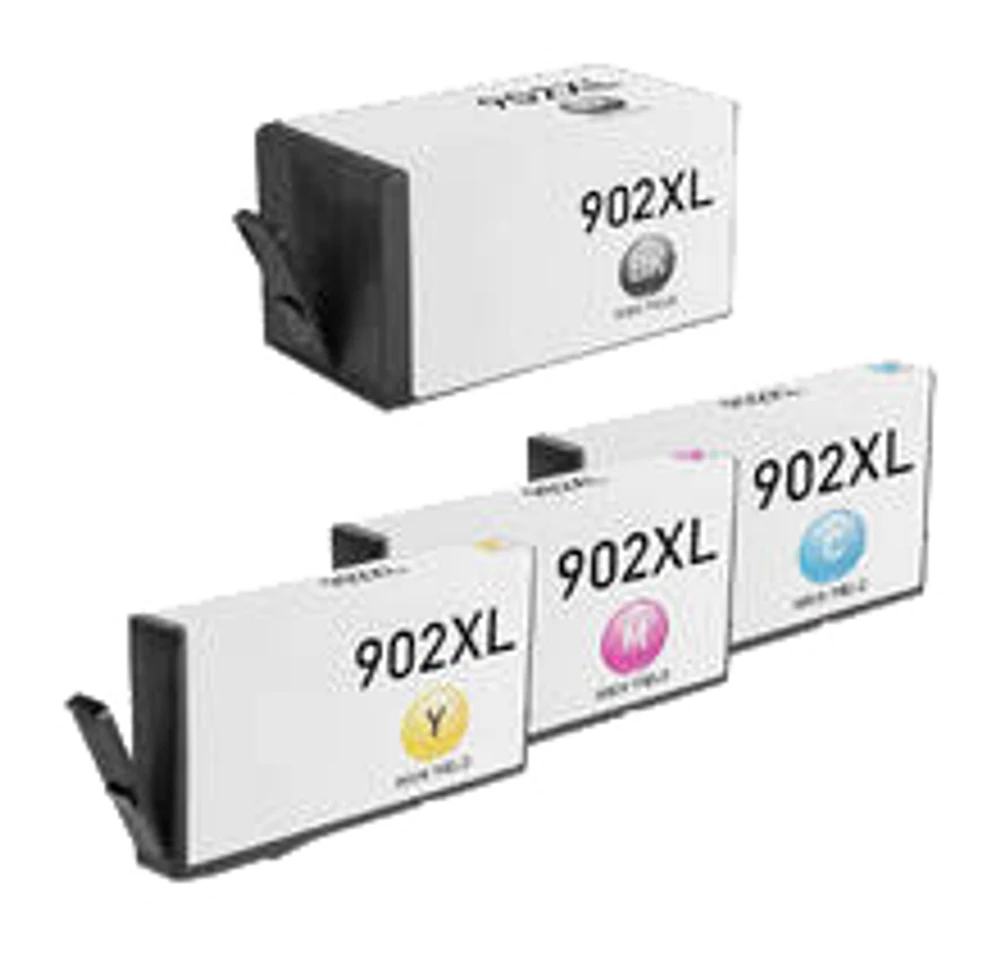 HP 902XL (BCMY) Ink / Inkjet Cartridge Black Cyan Yellow Magenta High Yield