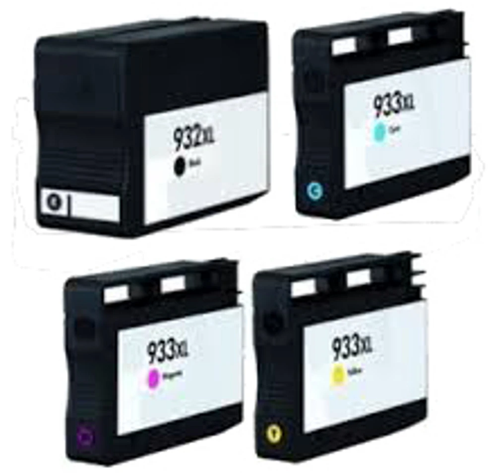 HP 932XL / 933XL Ink / Inkjet Cartridge Set High Yield Black Cyan Yellow Magenta