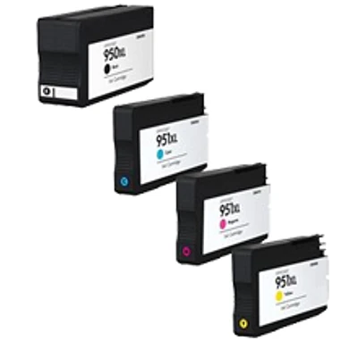 HP 950XL / 951XL Ink / Inkjet Cartridge Set Black Cyan Yellow Magenta