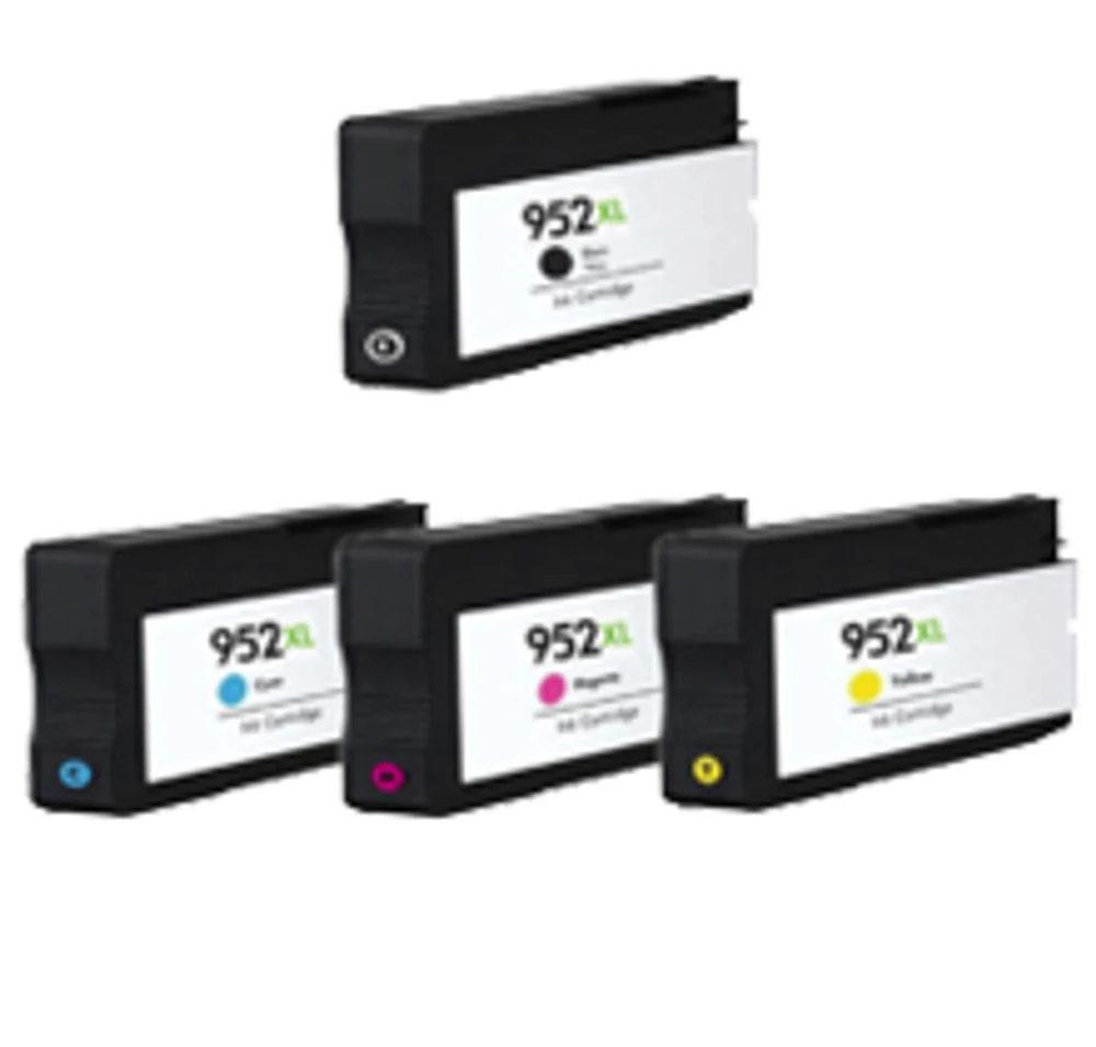 HP 952XL High Yield Ink / Inkjet Cartridge Set Black Cyan Yellow Magenta