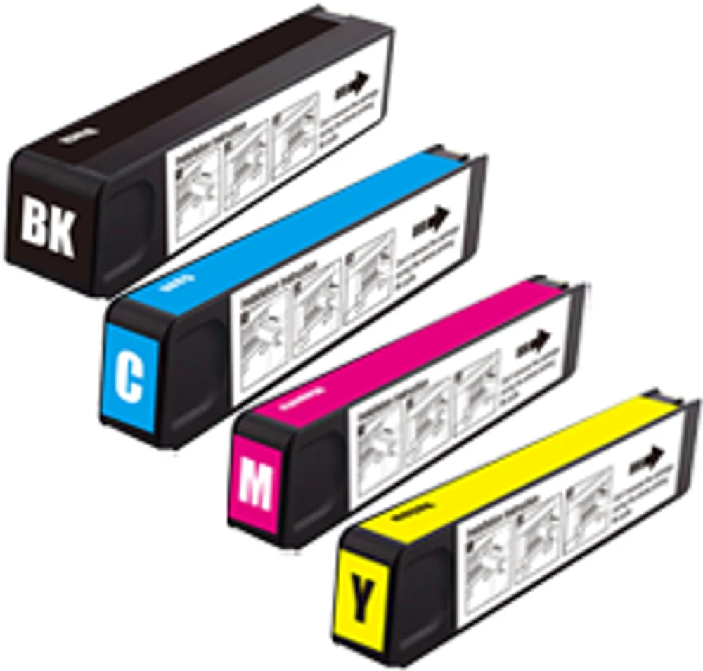 HP 972A Ink / Inkjet Cartridge Set Black Cyan Magenta Yellow