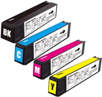 HP 972A Ink / Inkjet Cartridge Set Black Cyan Magenta Yellow