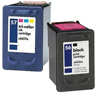 HP C6656A / C6657A (56 / 57) Ink / Inkjet Cartridge Combo Pack Black Tri-Color