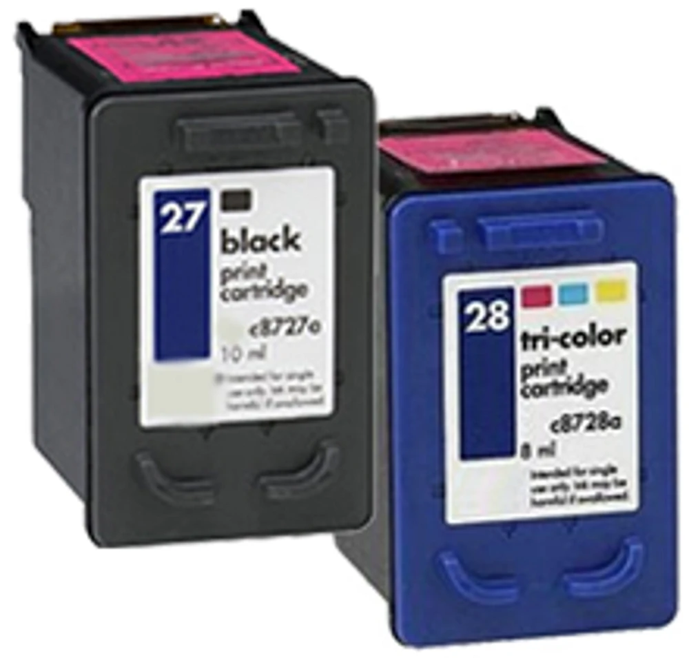 HP C8727A / C8728A (27 / 28) Ink / Inkjet Cartridge Combo Pack Black Tri-Color