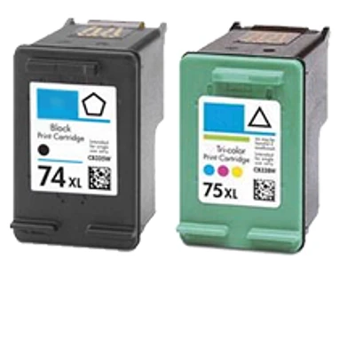 HP CB336WN / CB338WN (74XL/75XL) Black Tri-Color High Yield Ink Cartridge Combo Pack