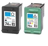 HP CB336WN / CB338WN (74XL/75XL) Black Tri-Color High Yield Ink Cartridge Combo Pack