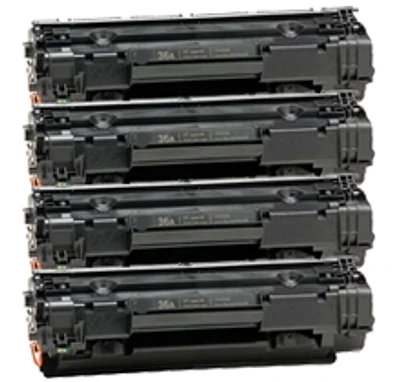 PACK of 4-HP CB436A HP36A Laser Toner Cartridge