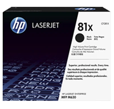 HP CF281X (81X) Laser Toner Cartridge Black High Yield