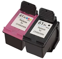 HP CH563WN / CH564WN (HP 61XL) Ink / Inkjet Cartridge Combo Pack Black Tri-Color High Yield