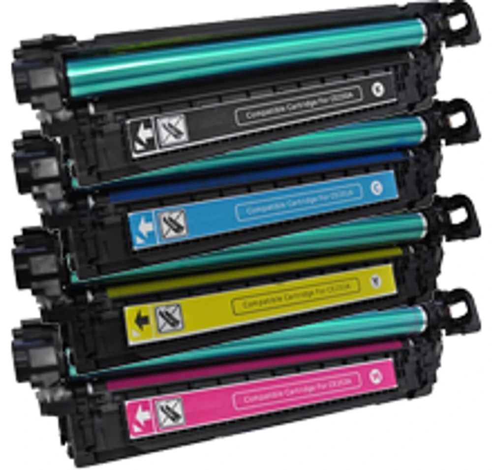 HP CP3525 Laser Toner Cartridge Set Black Cyan Yellow Magenta