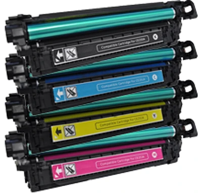 HP CP3525 Laser Toner Cartridge Set Black Cyan Yellow Magenta