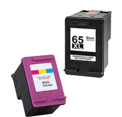 HP N9K03AN / N9K04AN (#65XL) High Yield Ink / Inkjet Cartridge Combo Pack Black Tri-Color