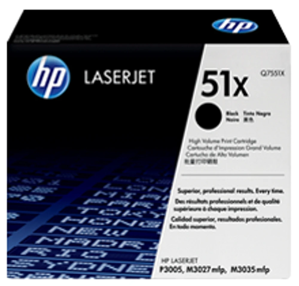 HP Q7551X HP51X High Yield Laser Toner Cartridge