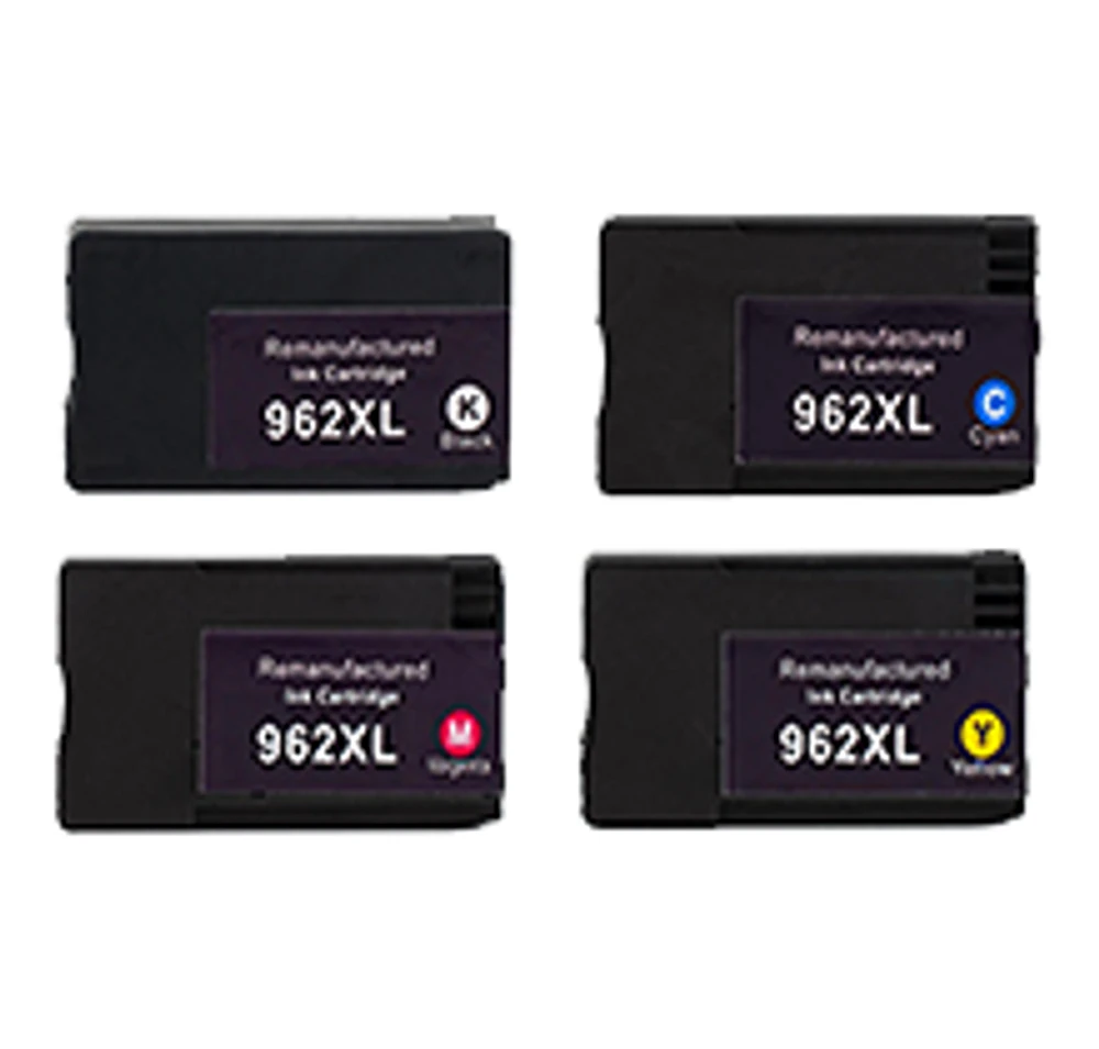 HP 962XL (962XL) Ink / Inkjet Cartridge Set High Yield Black Cyan Magenta Yellow