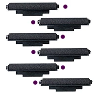 Casio IR-72 INK ROLLER Ribbons 6-PACK Purple