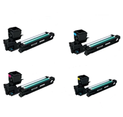 KONICA / MINOLTA 3730DN / 3730 High Yield Laser Toner Cartridge Set Black Cyan Yellow Magenta