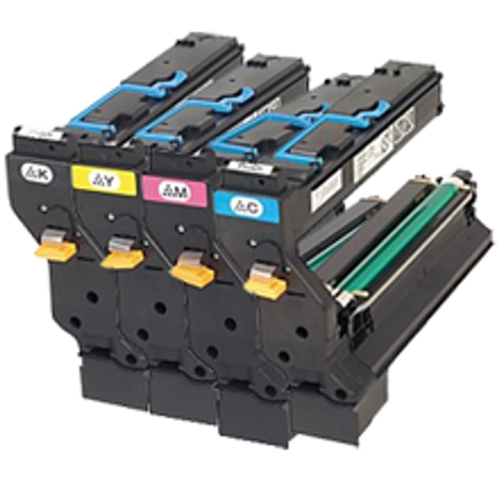 KONICA MINOLTA 5430DL / 5440DL / 5450 Laser Toner Cartridge Set Black Cyan Yellow Magenta