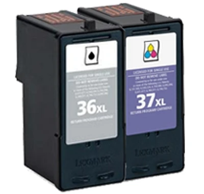 Lexmark 18C2170 / 18C2180 36XL / 37XL High Yield Ink / Inkjet Cartridge Black Color Combo Pack