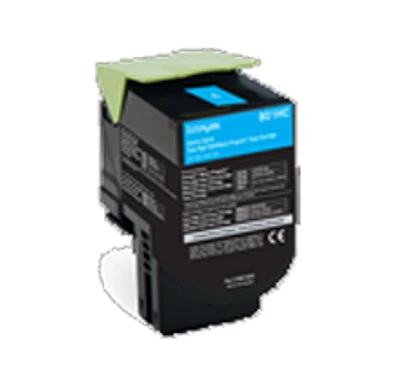 Lexmark 80C1HC0 Laser Toner Cartridge Cyan High Yield