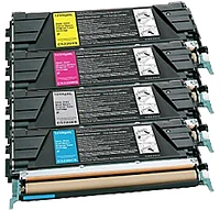 Lexmark / IBM C5220 Laser Toner Cartridge Set Black Cyan Yellow Magenta