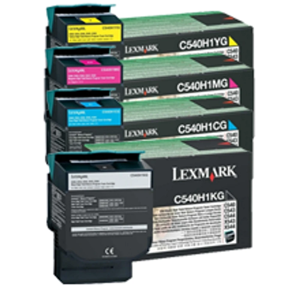 Lexmark / IBM C540 High Yield Laser Toner Cartridge Black Cyan Magenta Yellow