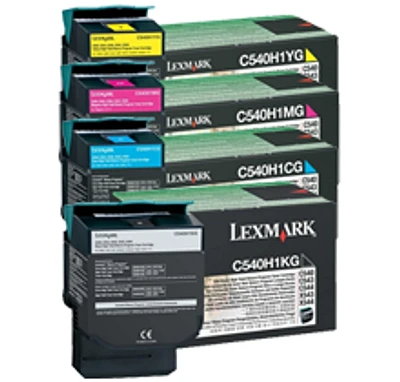 Lexmark / IBM C540 High Yield Laser Toner Cartridge Black Cyan Magenta Yellow