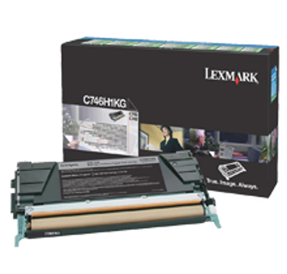 Brand new Original Lexmark C746H1KG High Yield Laser Toner Cartridge Black