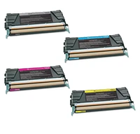 Lexmark X748 High Yield Laser Toner Cartridge Set Black Cyan Magenta Yellow