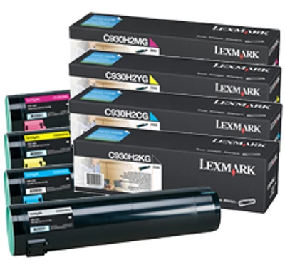 Lexmark / IBM C930 Laser Toner Cartridge Set Black Cyan Yellow Magenta