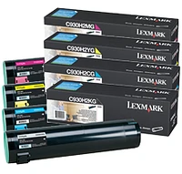 Lexmark / IBM C930 Laser Toner Cartridge Set Black Cyan Yellow Magenta